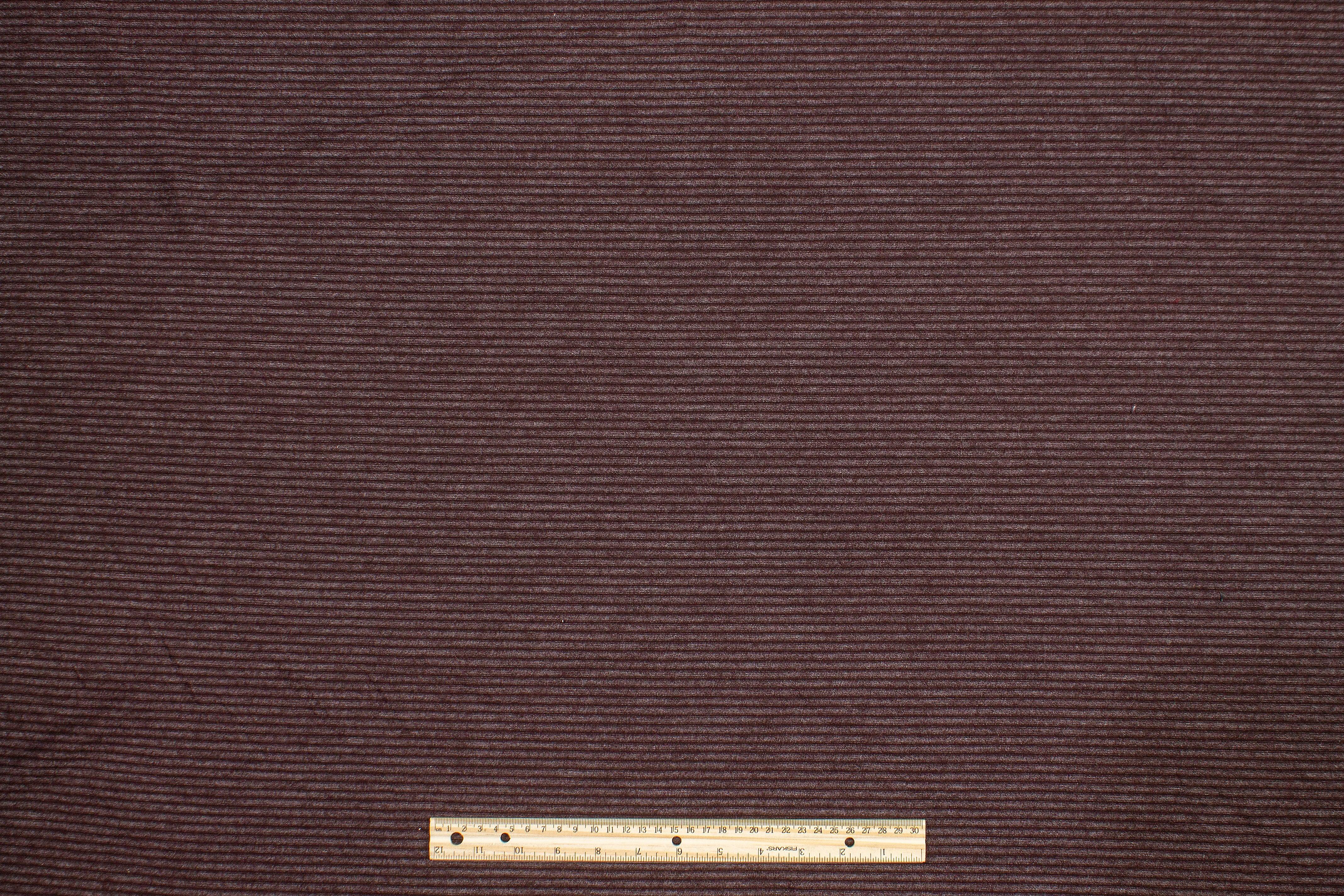Purple Striped Wool Jersey - Prime Fabrics
