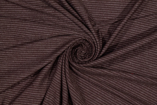 Purple Striped Wool Jersey - Prime Fabrics