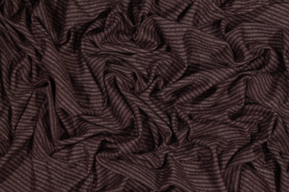 Purple Striped Wool Jersey - Prime Fabrics