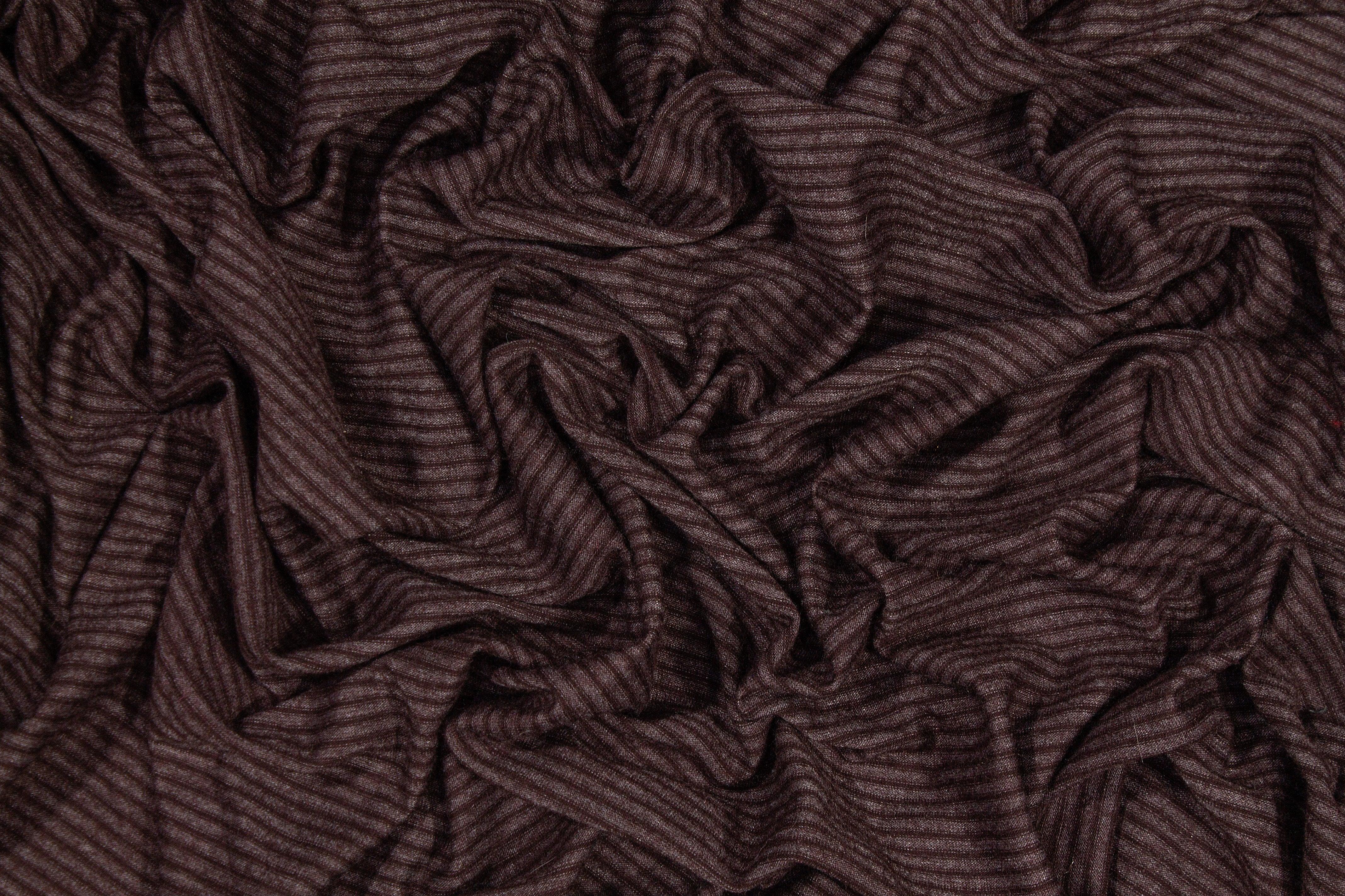 Purple Striped Wool Jersey - Prime Fabrics