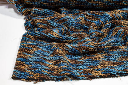 Brown and Blue Jersey Knit - Prime Fabrics