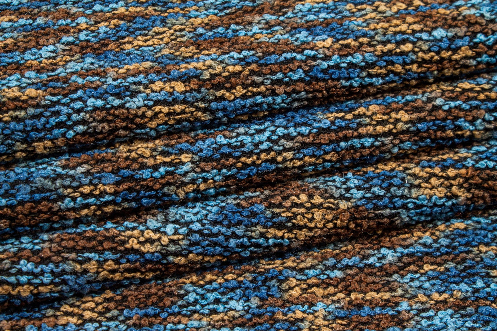 Brown and Blue Jersey Knit - Prime Fabrics