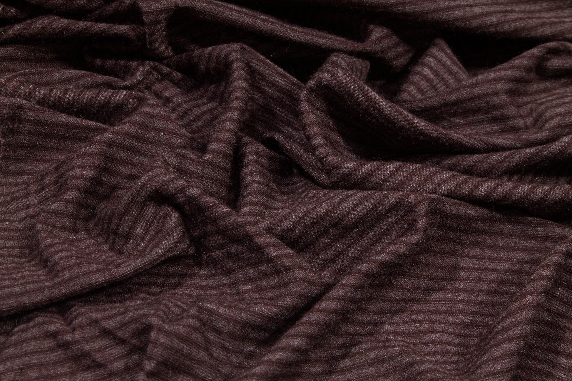 Purple Striped Wool Jersey - Prime Fabrics