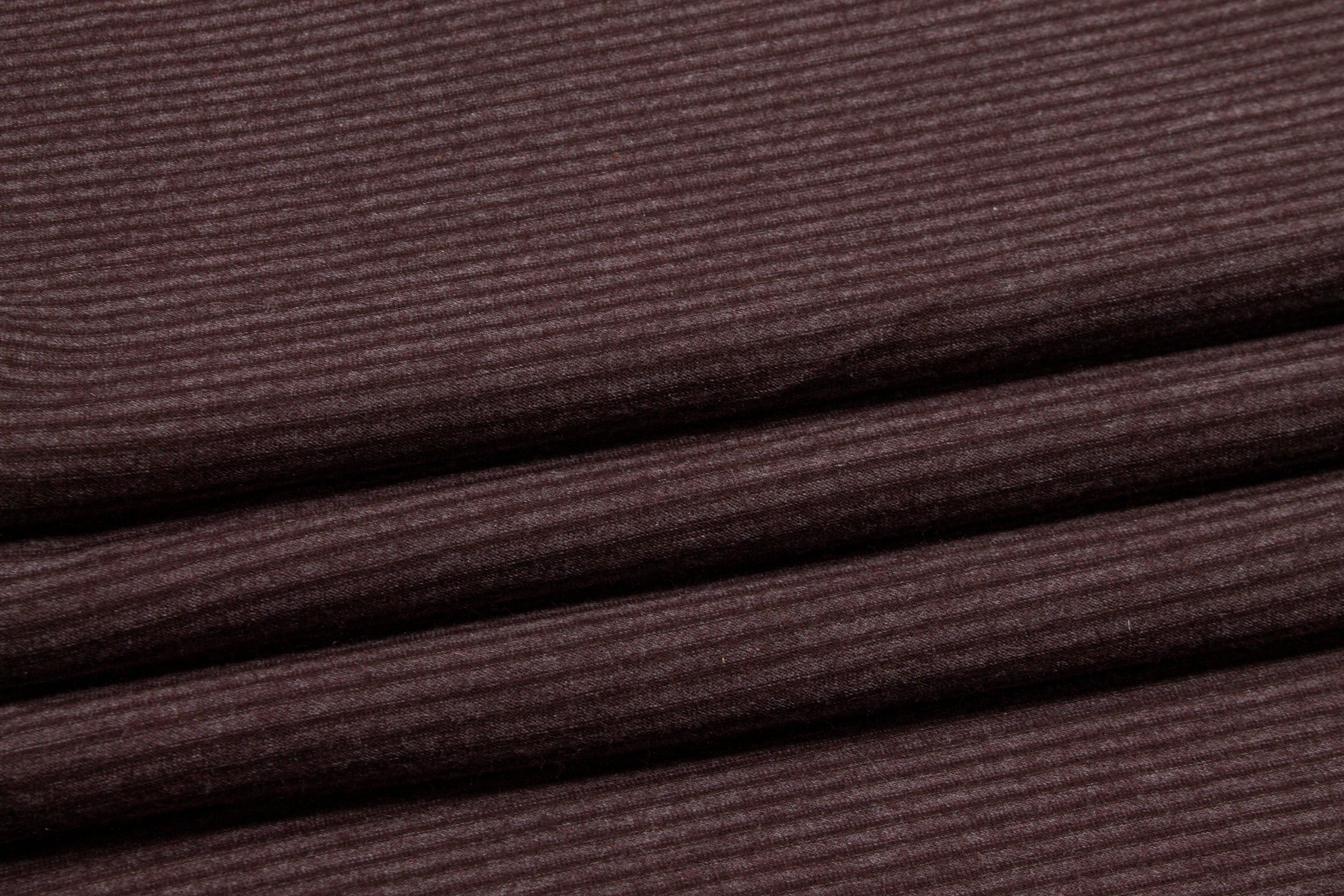 Purple Striped Wool Jersey - Prime Fabrics