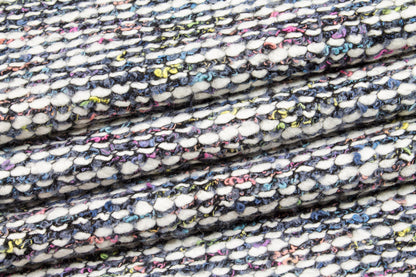 White and Multicolor Wool and Viscose Knit - Prime Fabrics