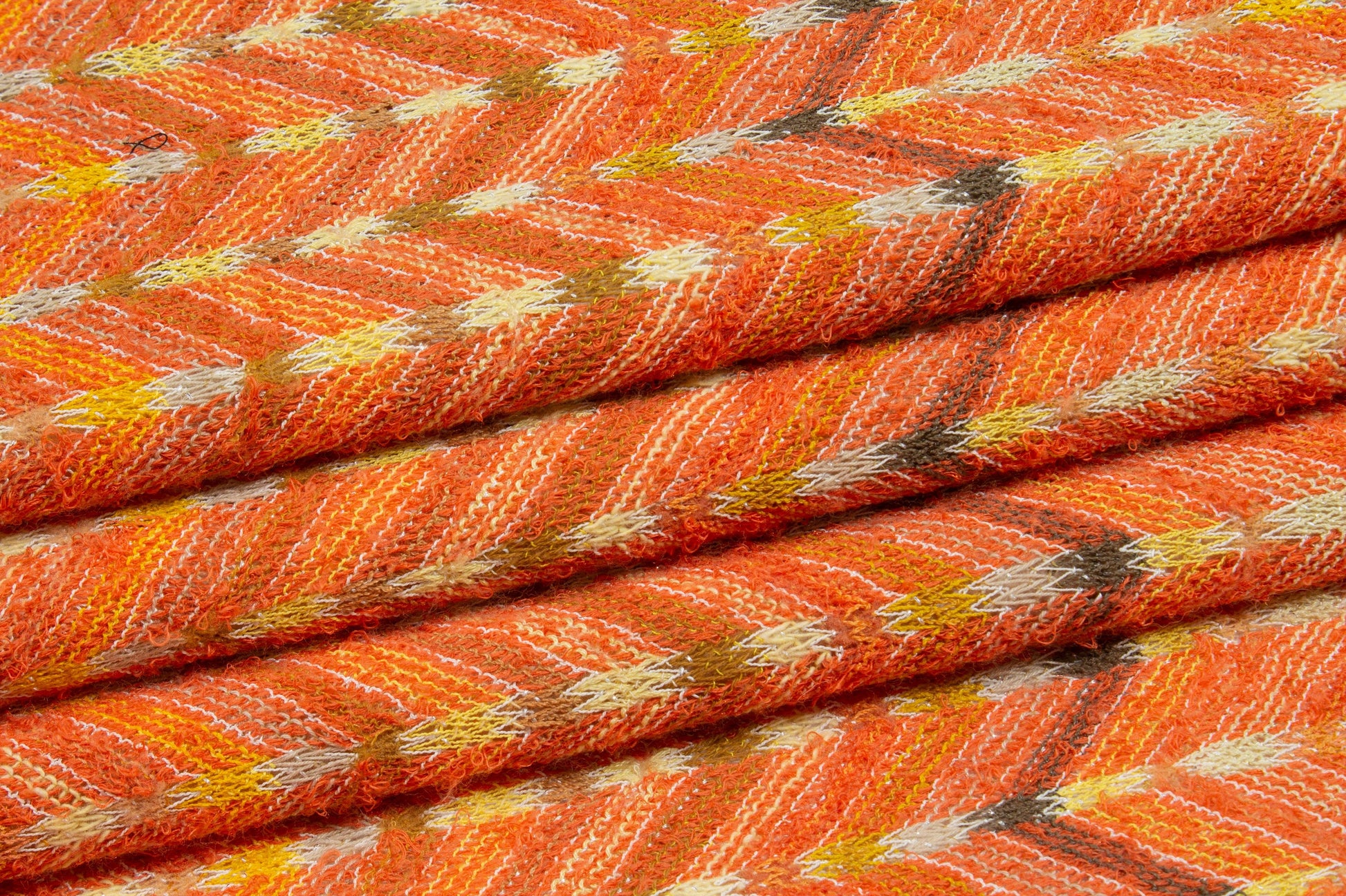 Orange Striped Viscose Knit - Prime Fabrics