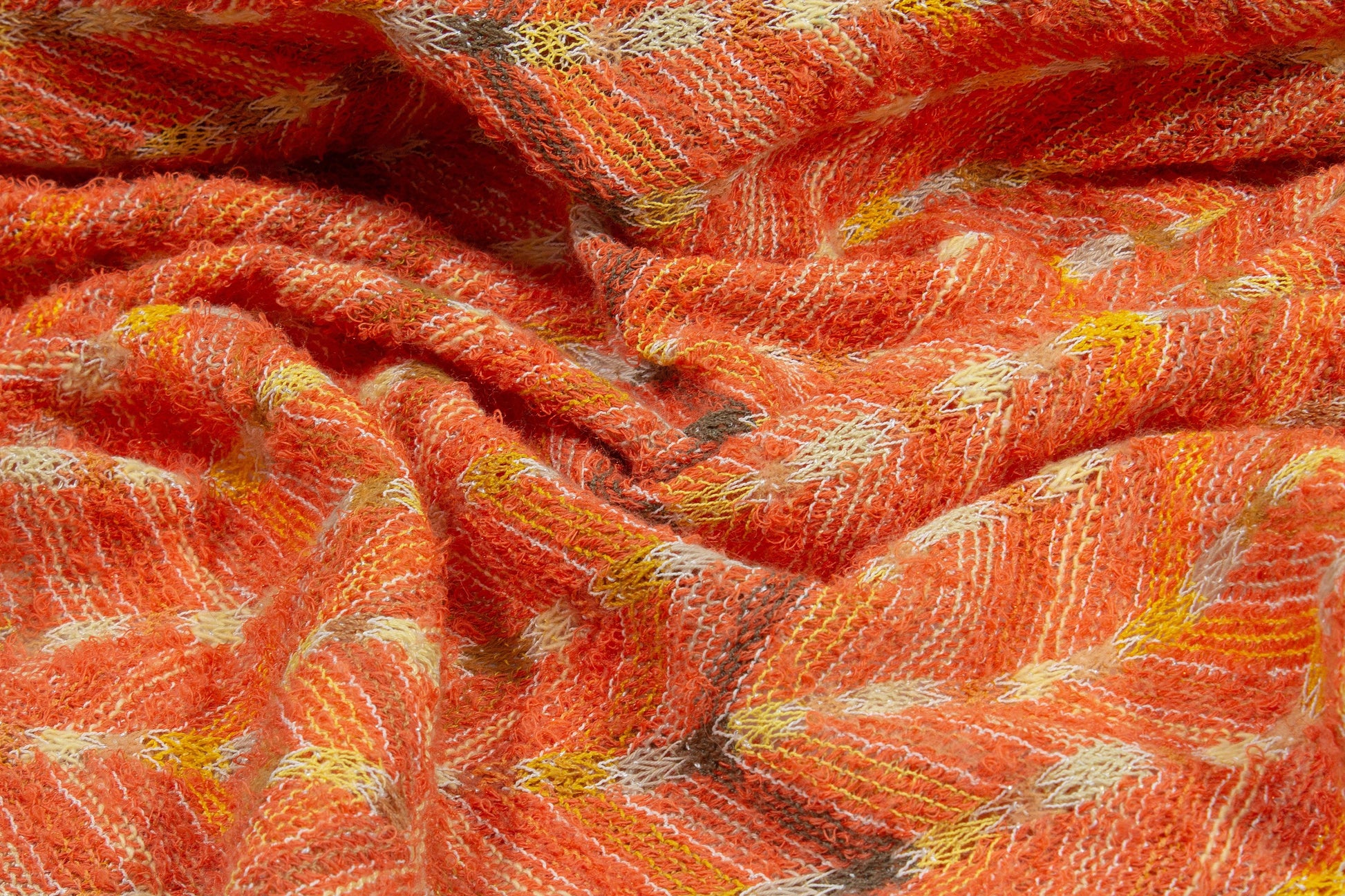 Orange Striped Viscose Knit - Prime Fabrics