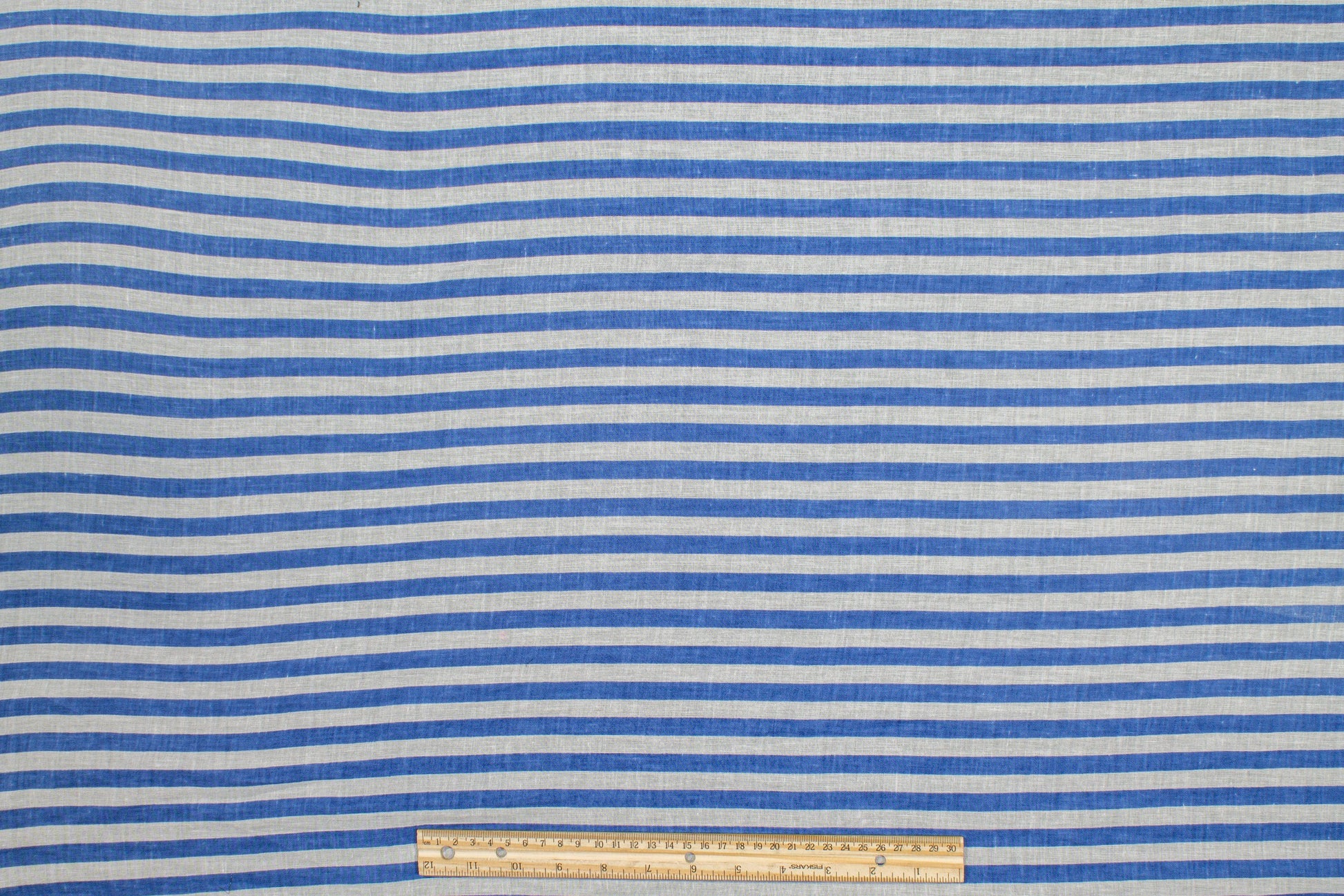 Striped Cotton Voile - Blue and White - Prime Fabrics