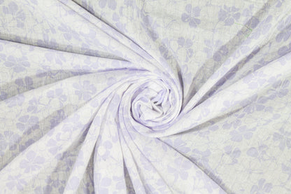 Floral Cotton Voile - Lavender and White - Prime Fabrics