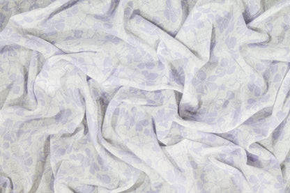 Floral Cotton Voile - Lavender and White - Prime Fabrics