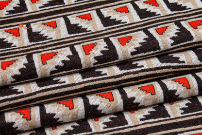 Brown, Beige and Orange Wool Jersey Knit - Prime Fabrics
