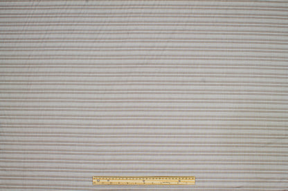 Striped Cotton Shirting - Brown and White - Prime Fabrics