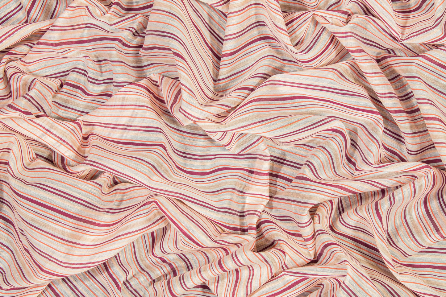 Striped Cotton Voile - Pink - Prime Fabrics