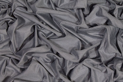 Striped Cotton Shirting - Gray - Prime Fabrics