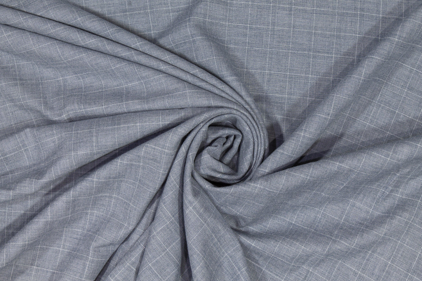 Glen Check Cotton Shirting - Gray - Prime Fabrics