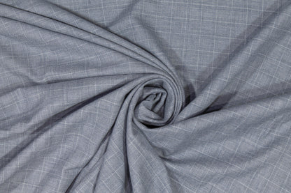 Glen Check Cotton Shirting - Gray - Prime Fabrics