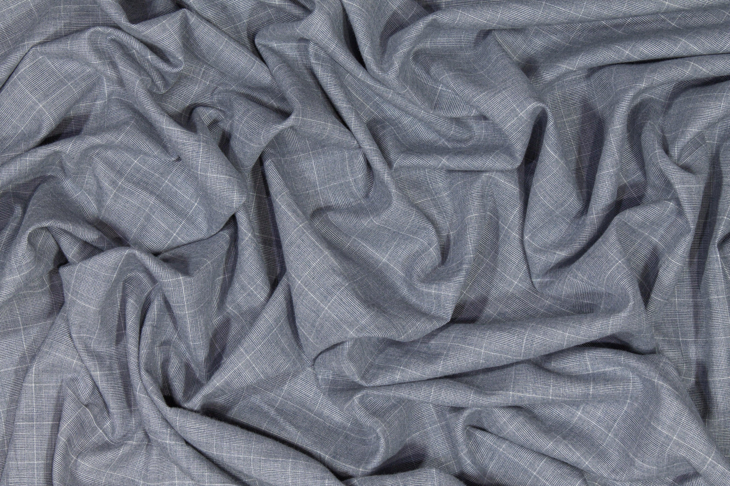 Glen Check Cotton Shirting - Gray - Prime Fabrics