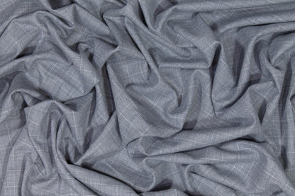 Glen Check Cotton Shirting - Gray - Prime Fabrics