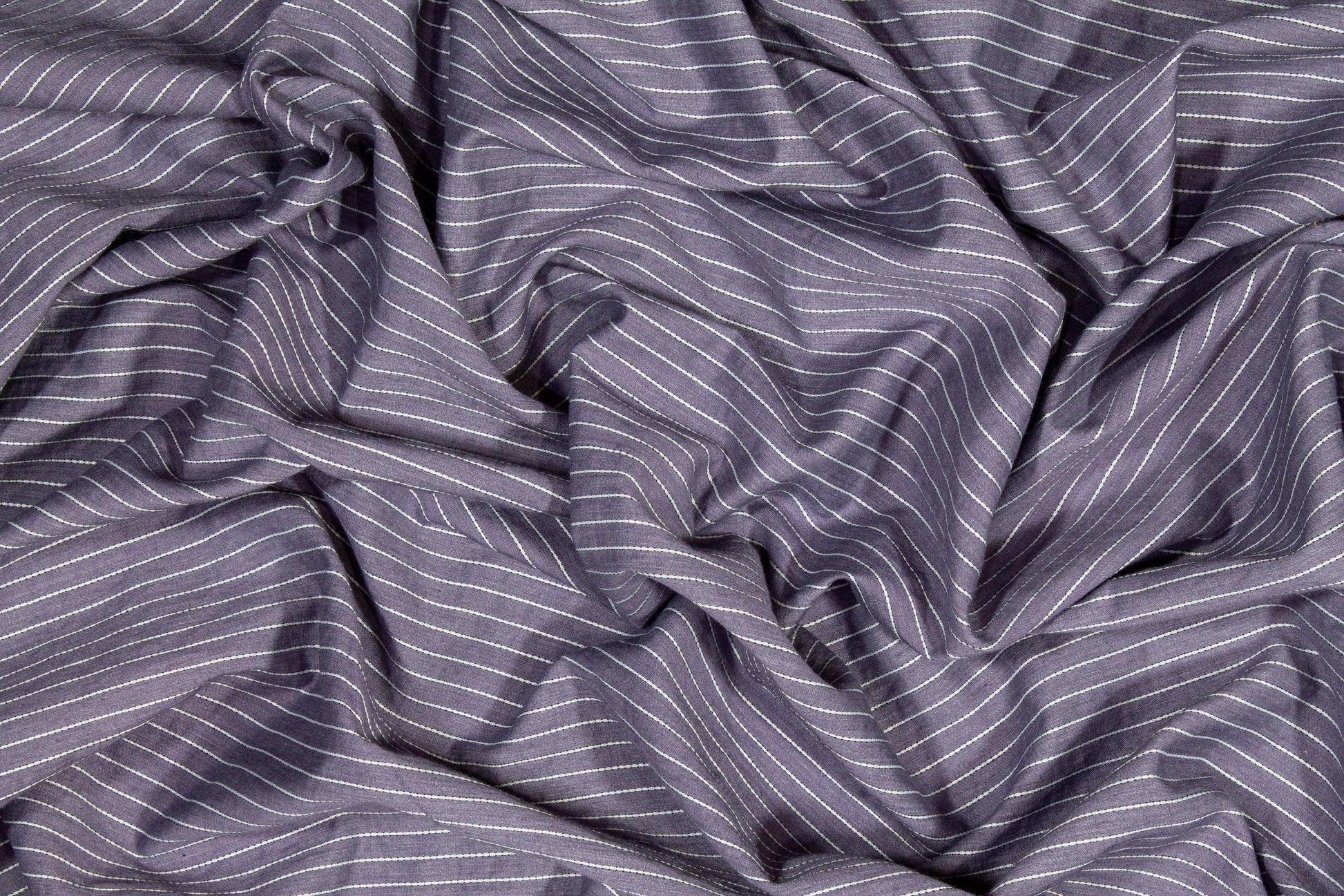 Textured Striped Poly Cotton - Purple Gray - Prime Fabrics