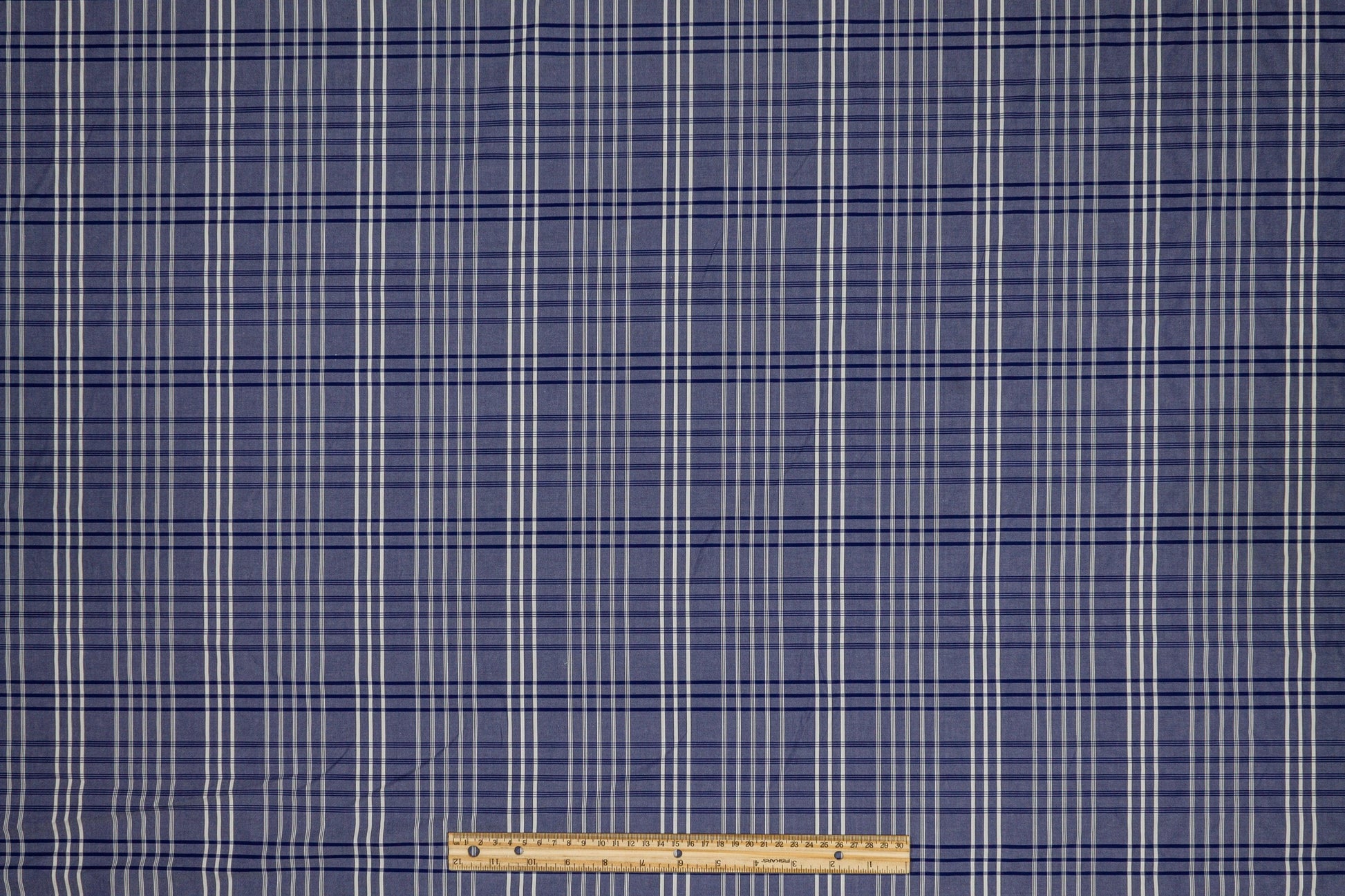 Plaid Cotton Shirting - Blue Gray - Prime Fabrics