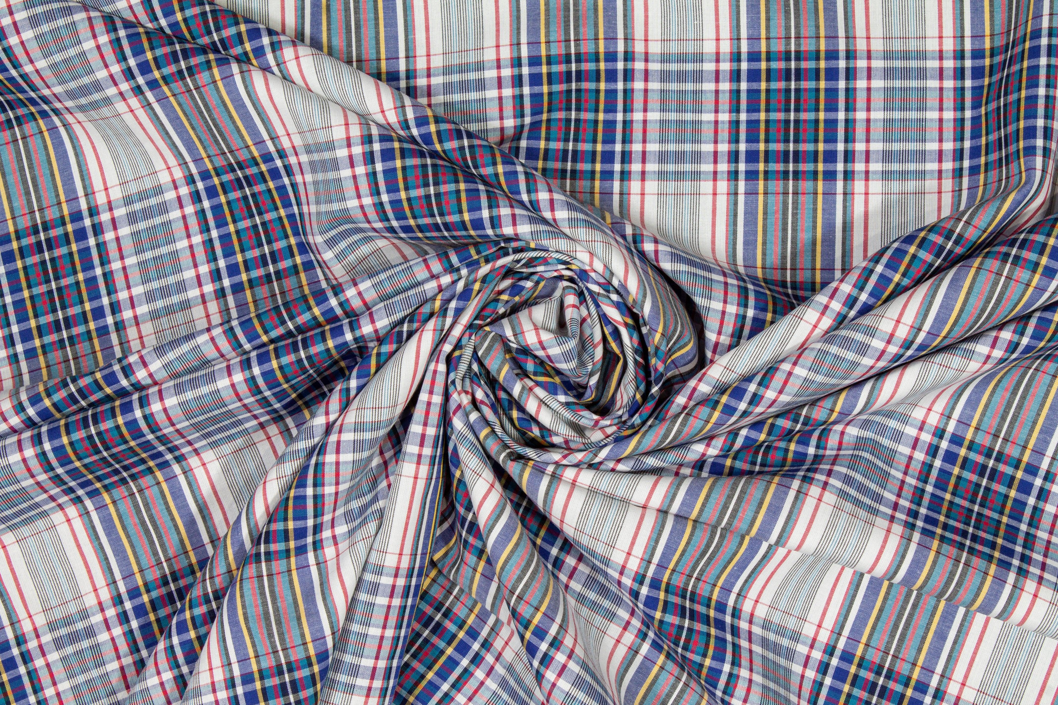 Plaid Cotton Voile Shirting - Multicolor - Prime Fabrics