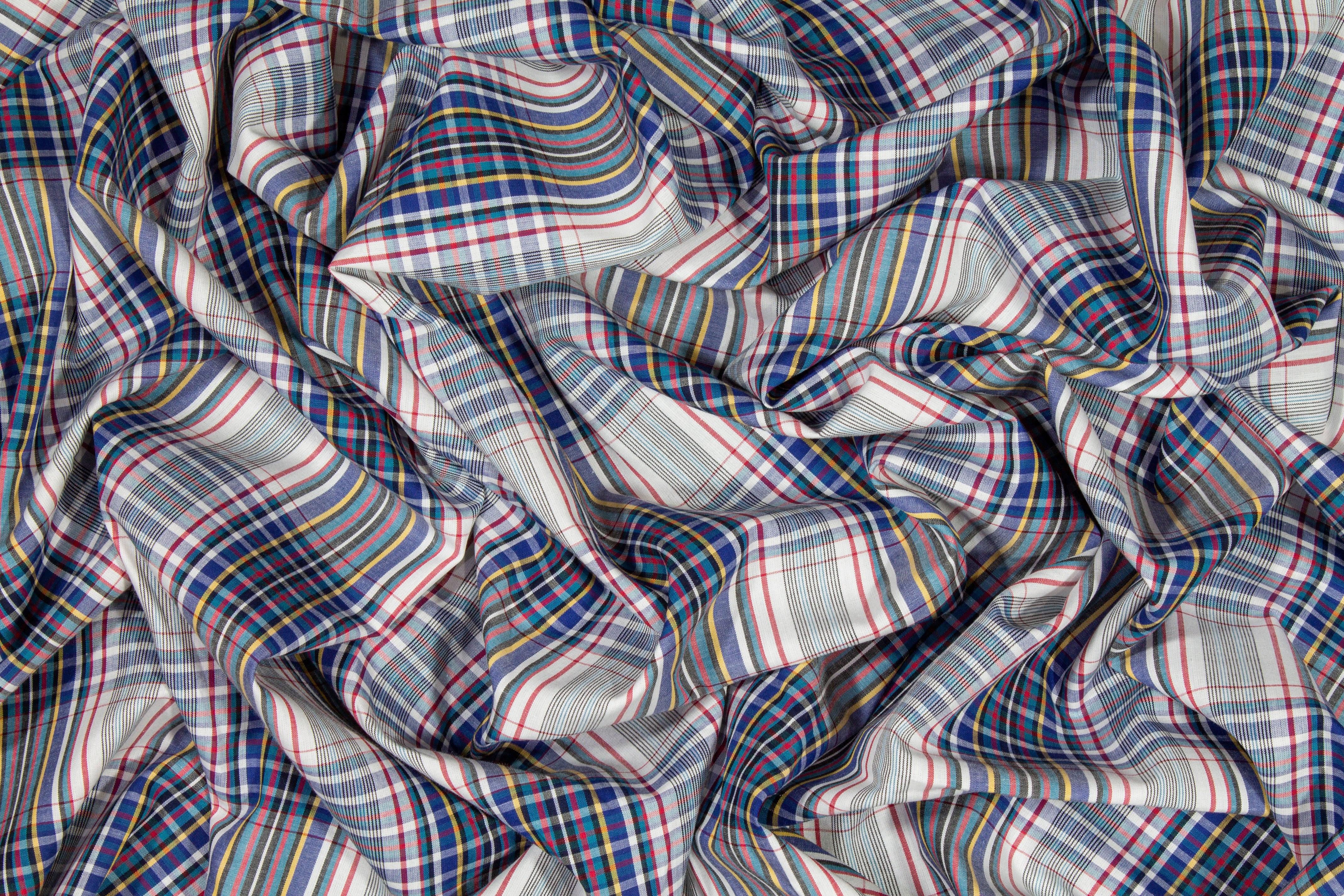Plaid Cotton Voile Shirting - Multicolor - Prime Fabrics