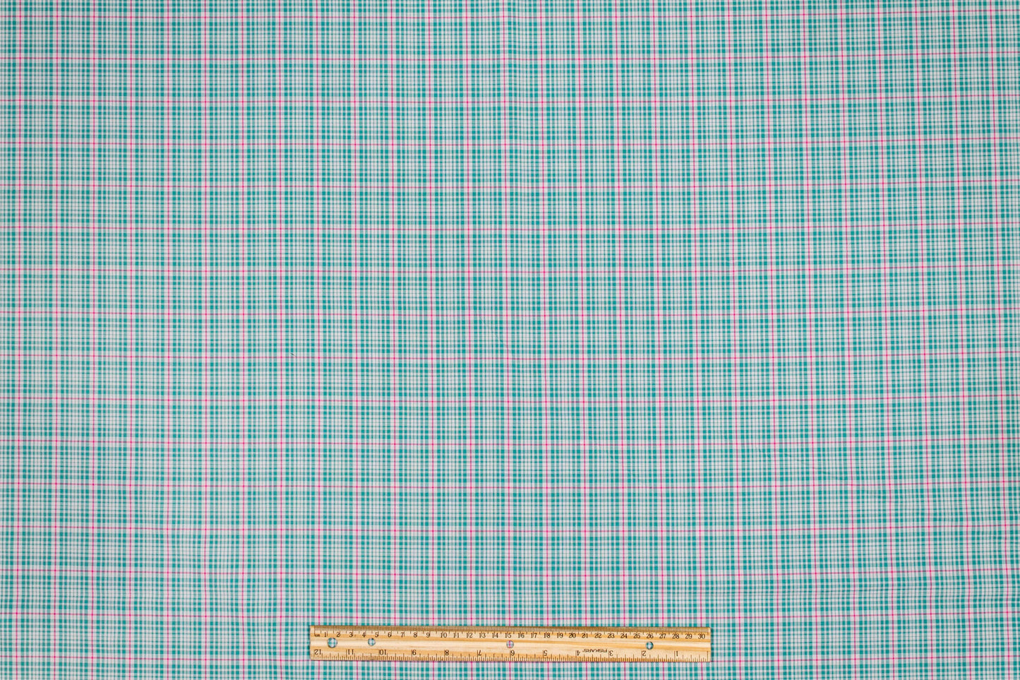 Plaid Cotton Shirting - Green, Pink, White - Prime Fabrics