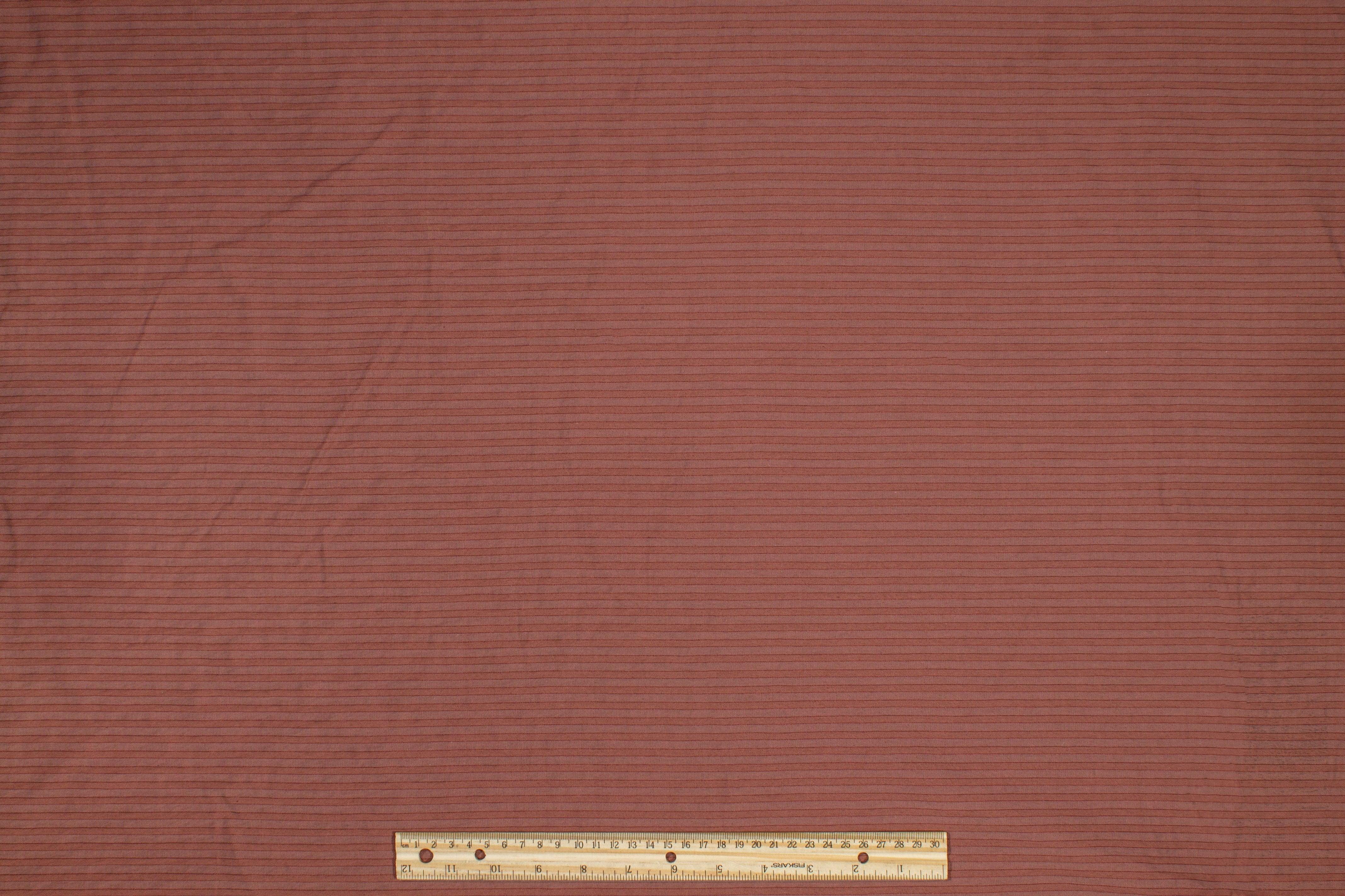 Striped Cotton Voile Burnout - Mauve - Prime Fabrics