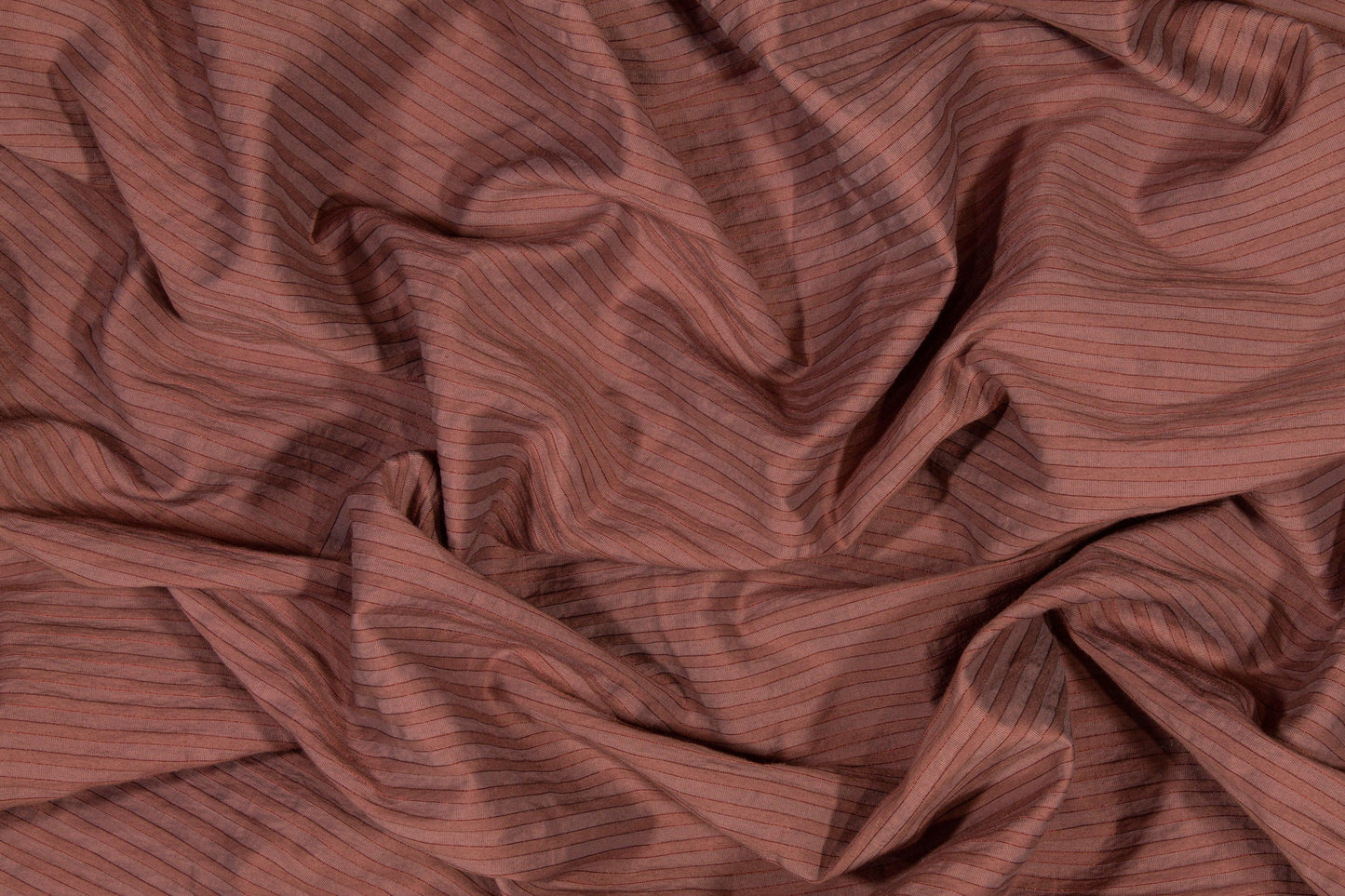 Striped Cotton Voile Burnout - Mauve - Prime Fabrics