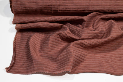 Striped Cotton Voile Burnout - Mauve - Prime Fabrics