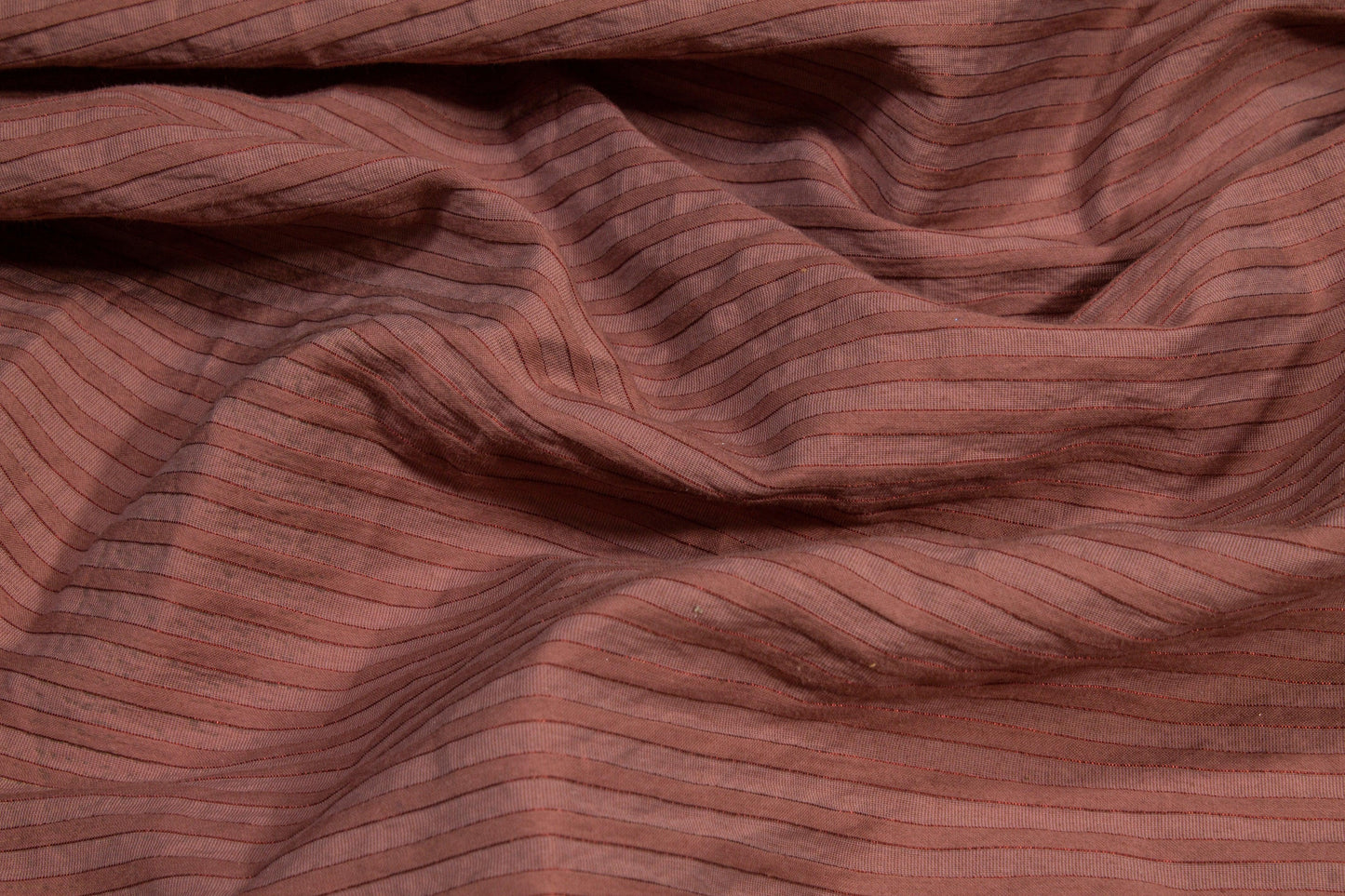 Striped Cotton Voile Burnout - Mauve - Prime Fabrics