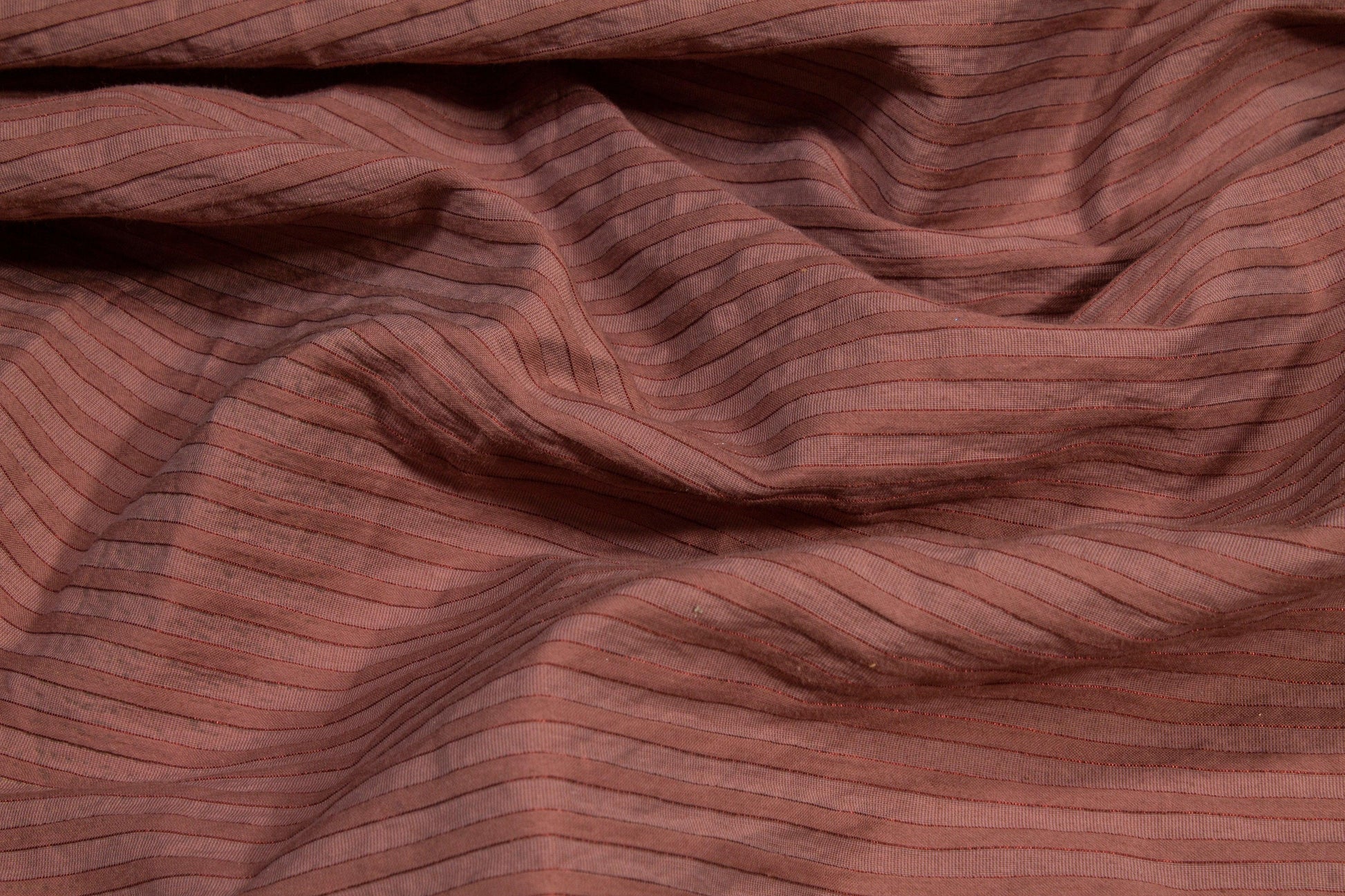 Striped Cotton Voile Burnout - Mauve - Prime Fabrics