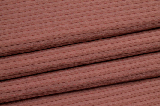 Striped Cotton Voile Burnout - Mauve - Prime Fabrics