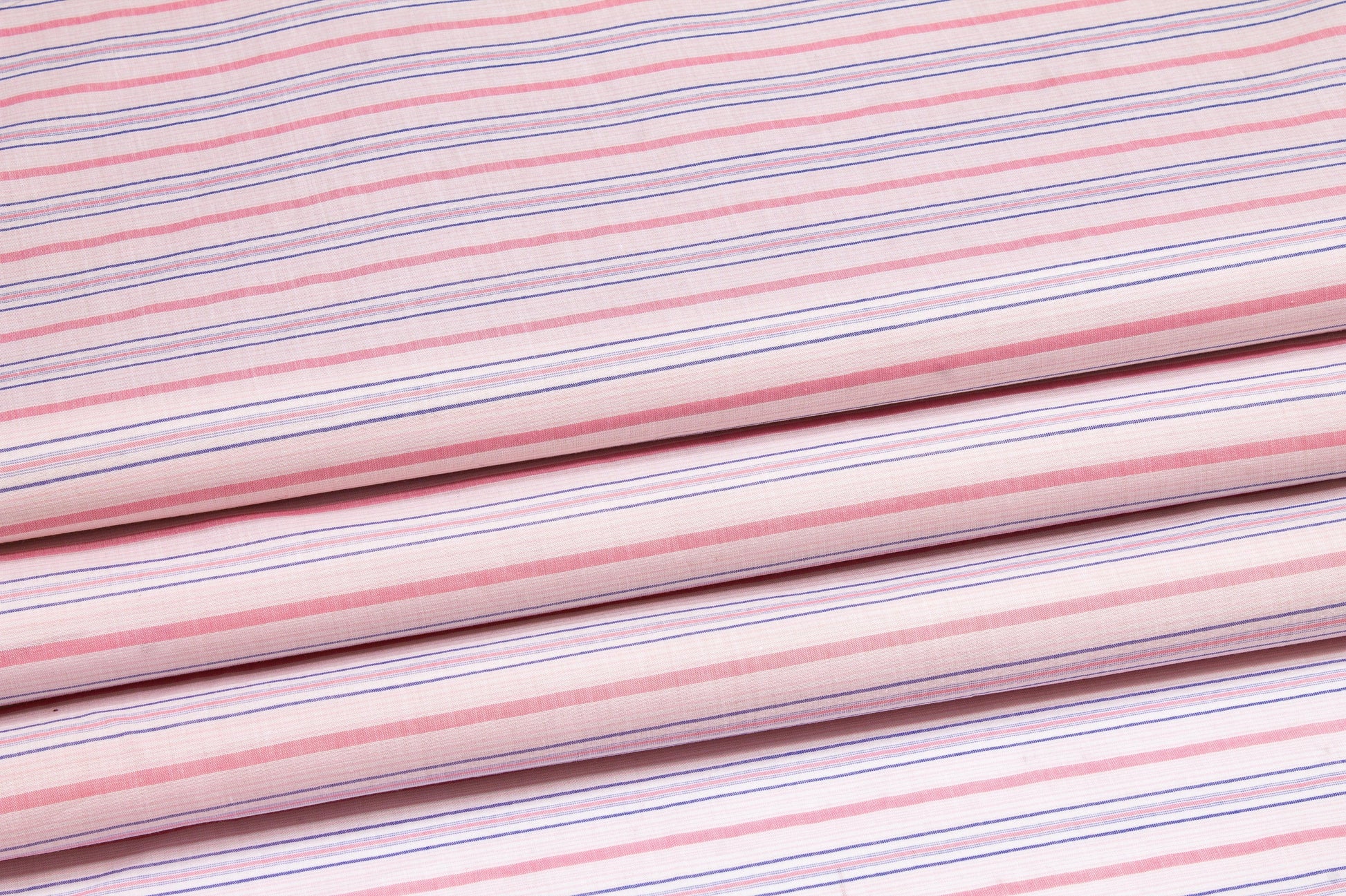 Striped Cotton Voile - Pink and Blue - Prime Fabrics