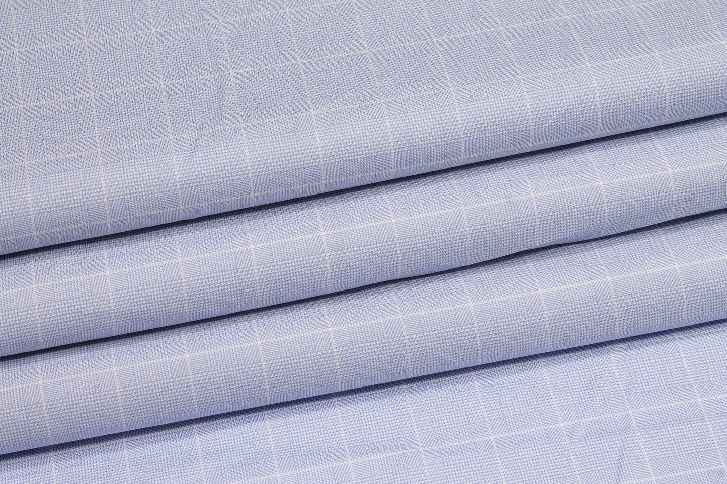 Glen Check Cotton Shirting - Blue Purple - Prime Fabrics