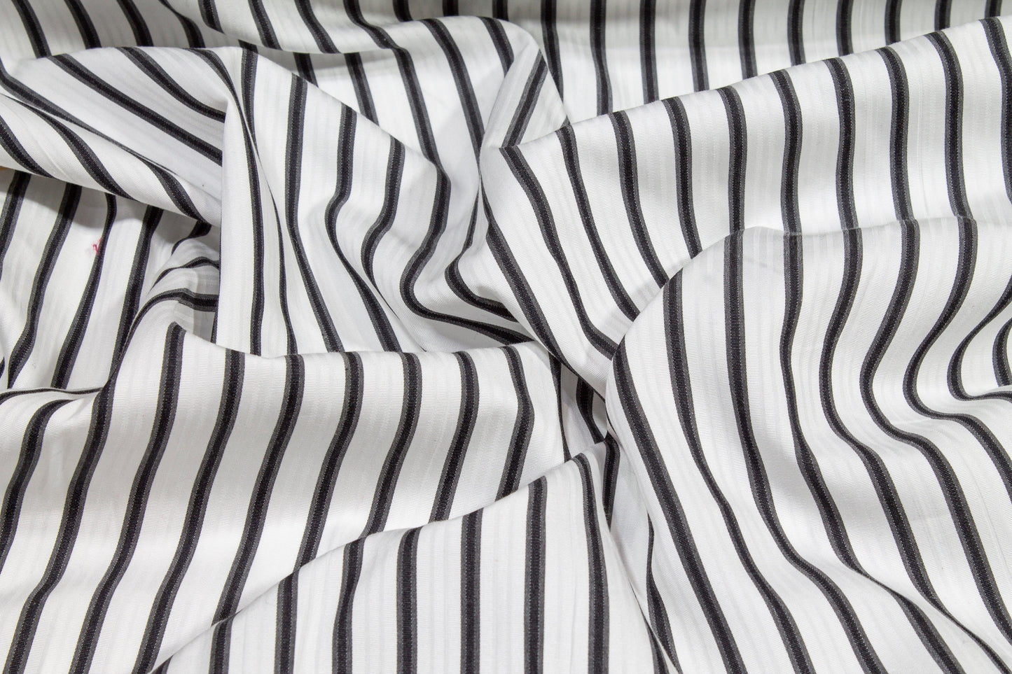 Striped Cotton Shirting - Black and White - Prime Fabrics