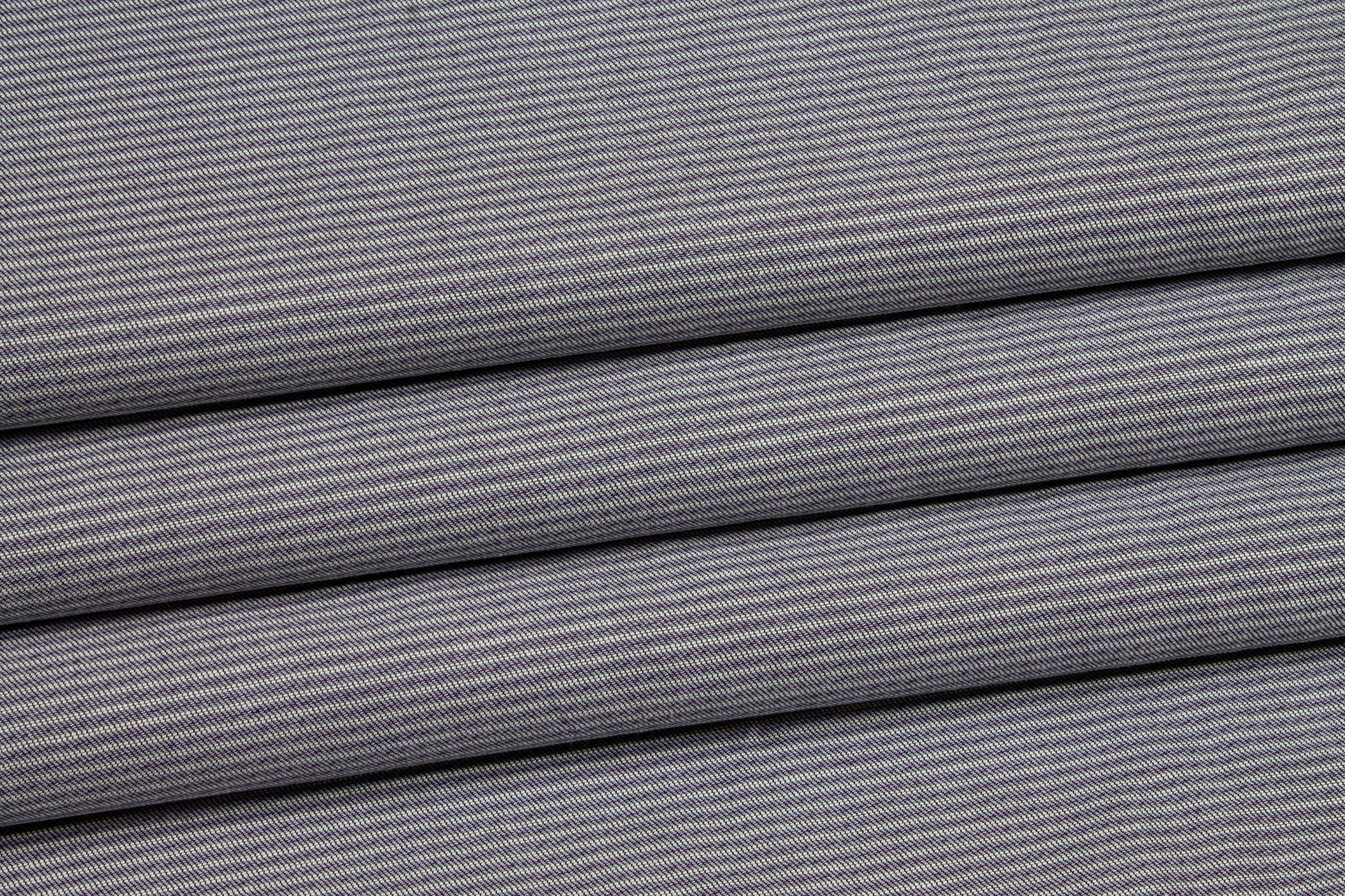 Striped Cotton Shirting - Gray - Prime Fabrics