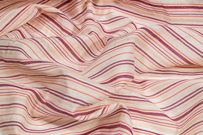 Striped Cotton Voile - Pink - Prime Fabrics