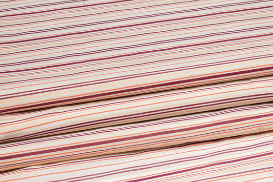 Striped Cotton Voile - Pink - Prime Fabrics