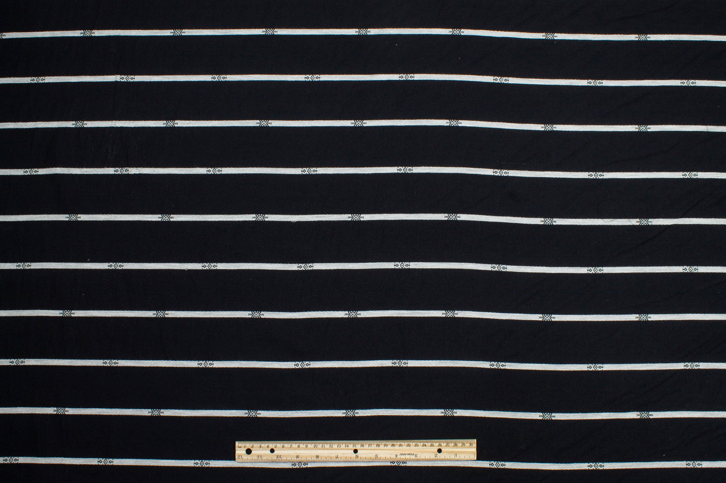 Striped Cotton Voile - Black and Off White - Prime Fabrics