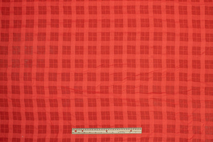 Checked Cotton Gauze - Orange - Prime Fabrics