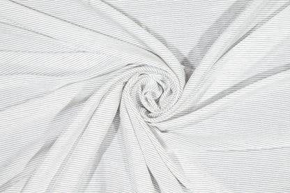 Striped Viscose Shirting - Black and White - Prime Fabrics