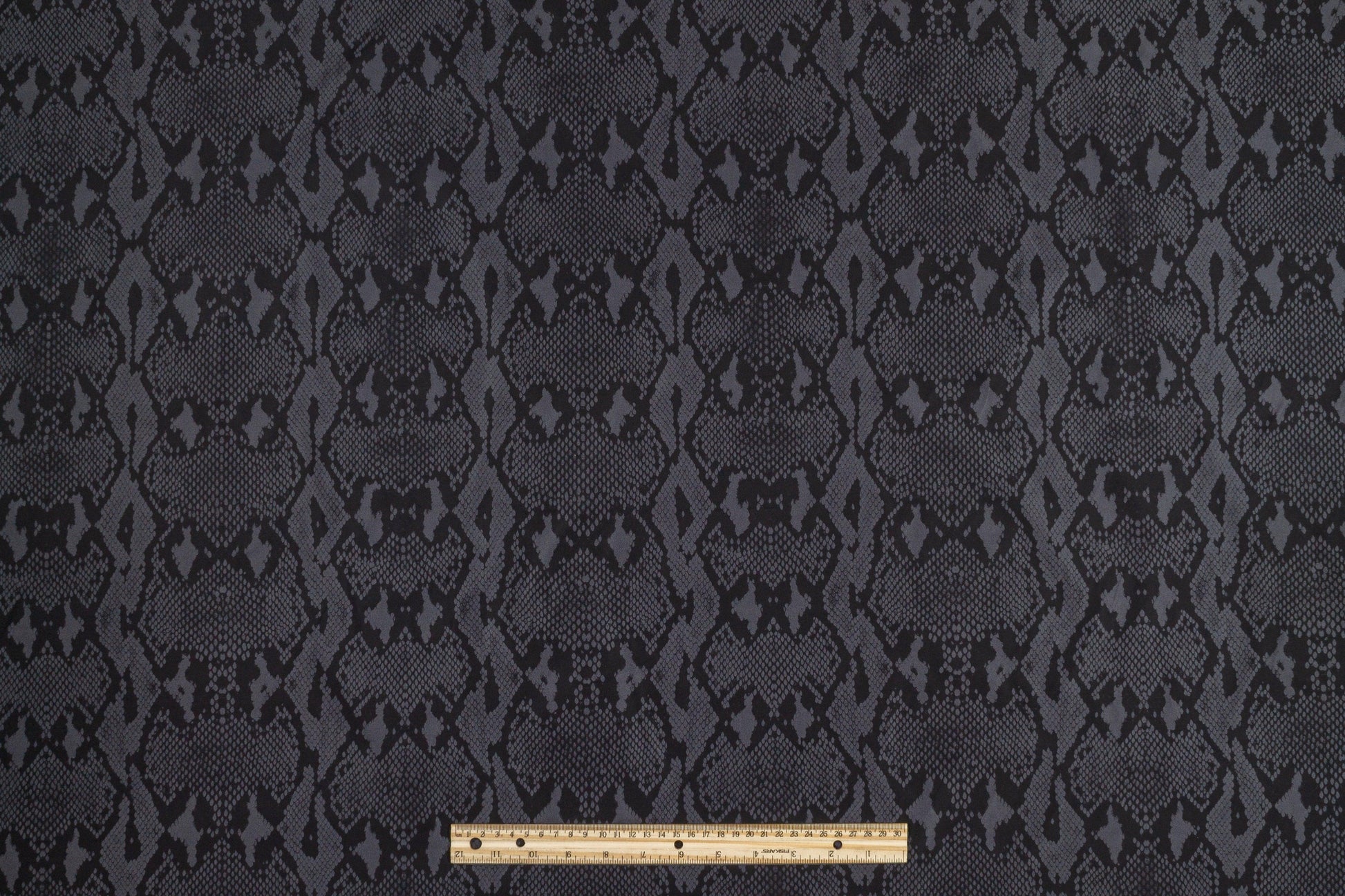 Snake Skin Printed Water-Resistant Nylon - Charcoal Gray - Prime Fabrics