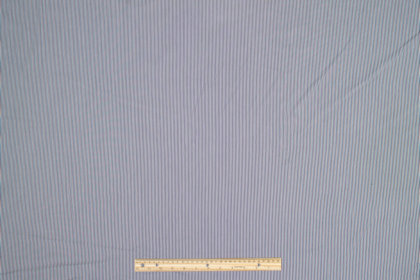 Striped Cotton Stretch Shirting - Navy and White - Prime Fabrics