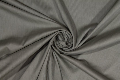 Pin Striped Cotton Shirting - Khaki Green - Prime Fabrics