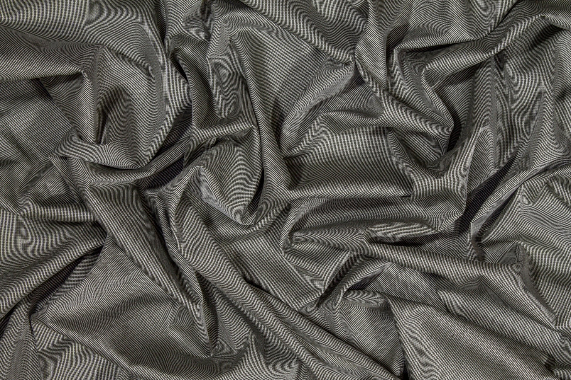 Pin Striped Cotton Shirting - Khaki Green - Prime Fabrics