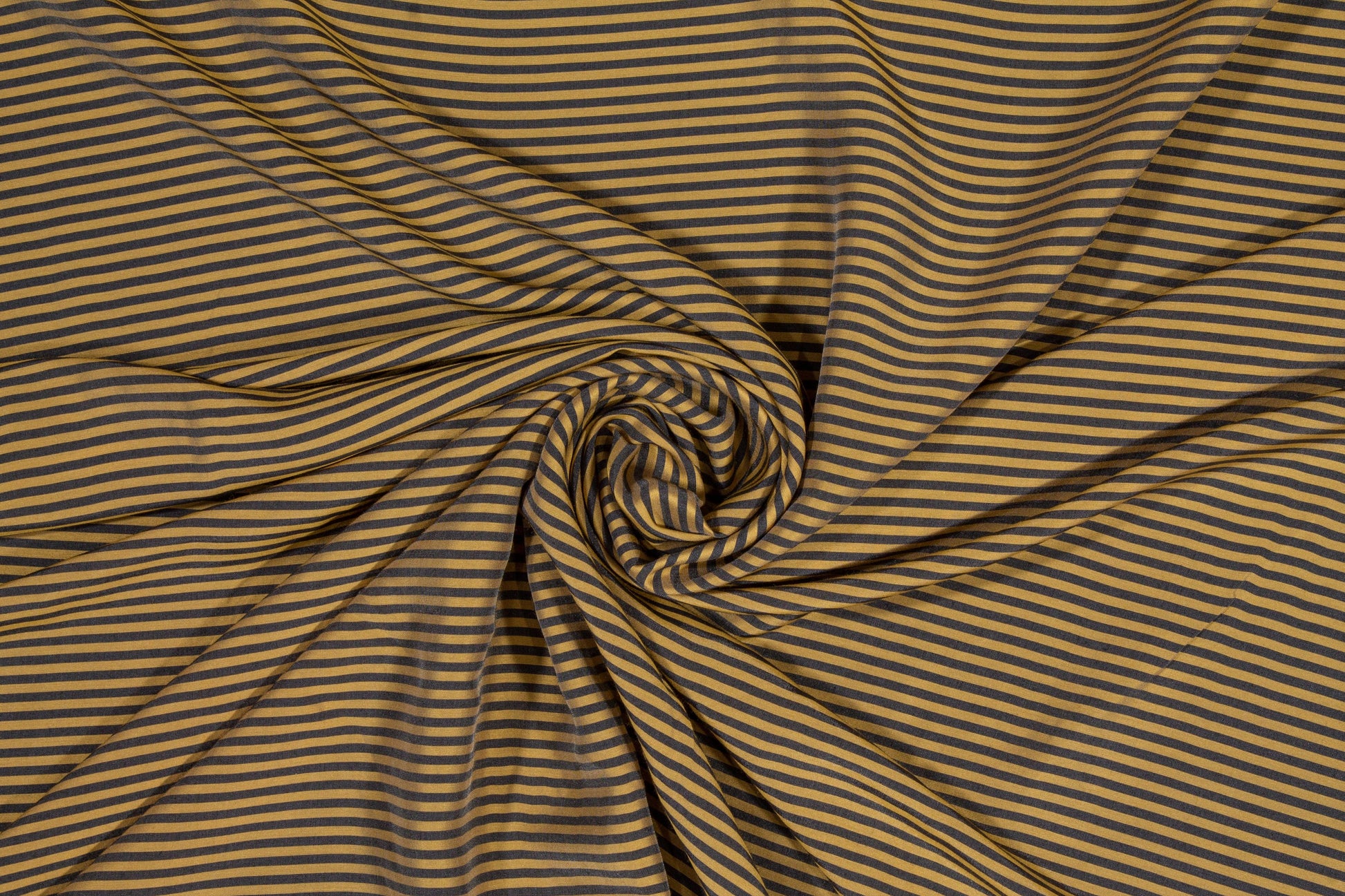 Striped Viscose Shirting - Tan and Gray - Prime Fabrics