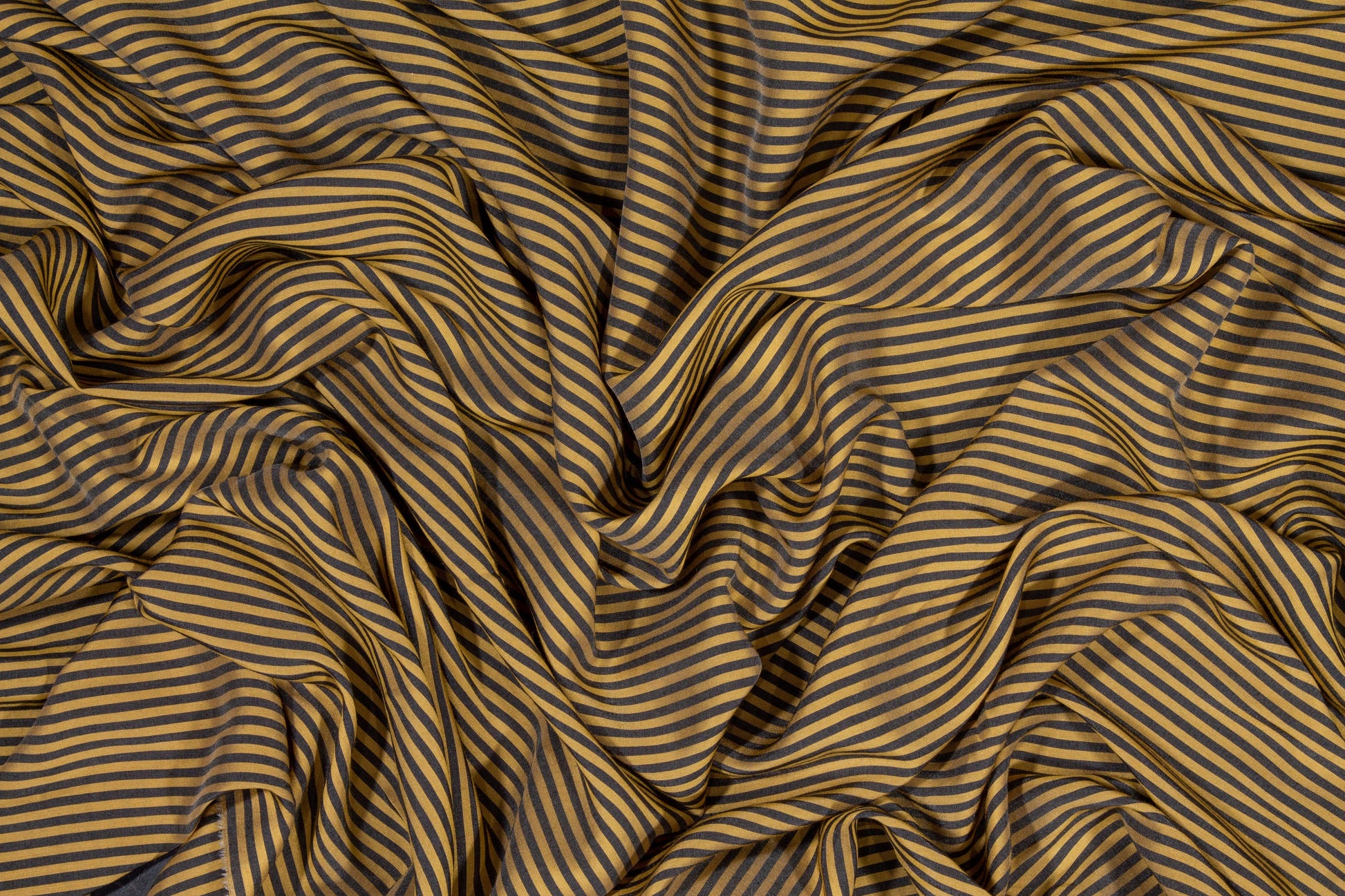 Striped Viscose Shirting - Tan and Gray - Prime Fabrics