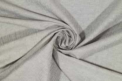 Pin Striped Poly Cotton Seersucker - Gray - Prime Fabrics