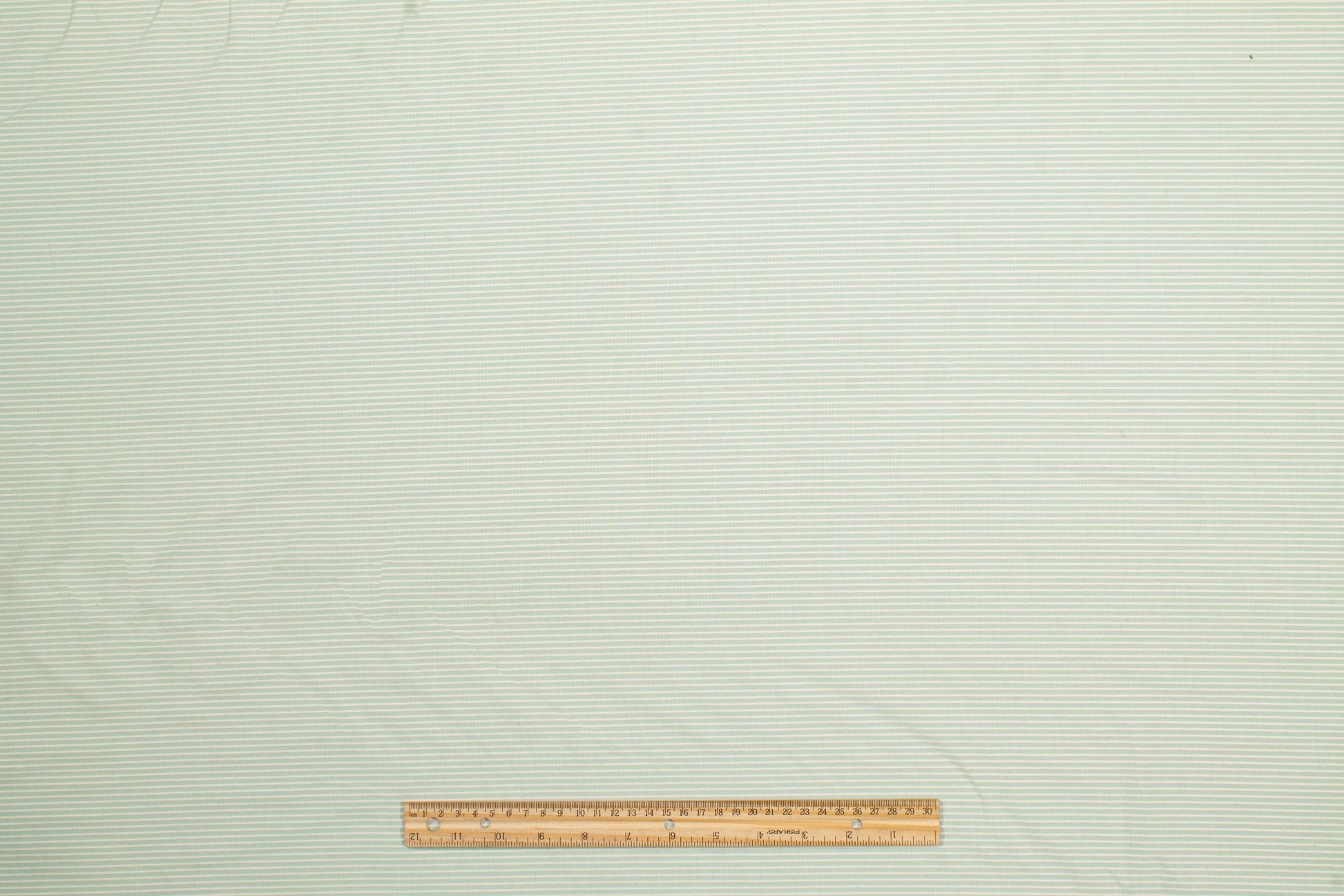 Textured Striped Cotton - Mint Green and White - Prime Fabrics